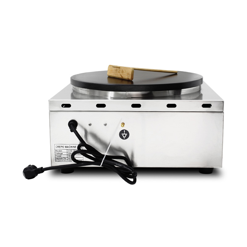 Máquina elétrica de fazer crepe revestida de teflon de aço inoxidável