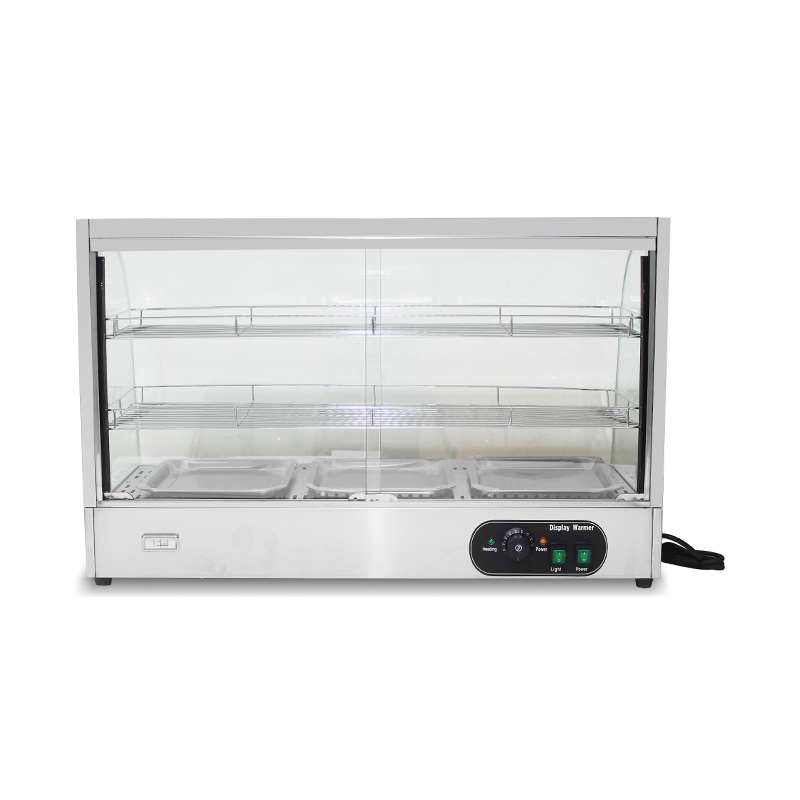 Máquina comercial de aço inoxidável do aquecedor da exposição do alimento do vidro do arco bonde da cozinha