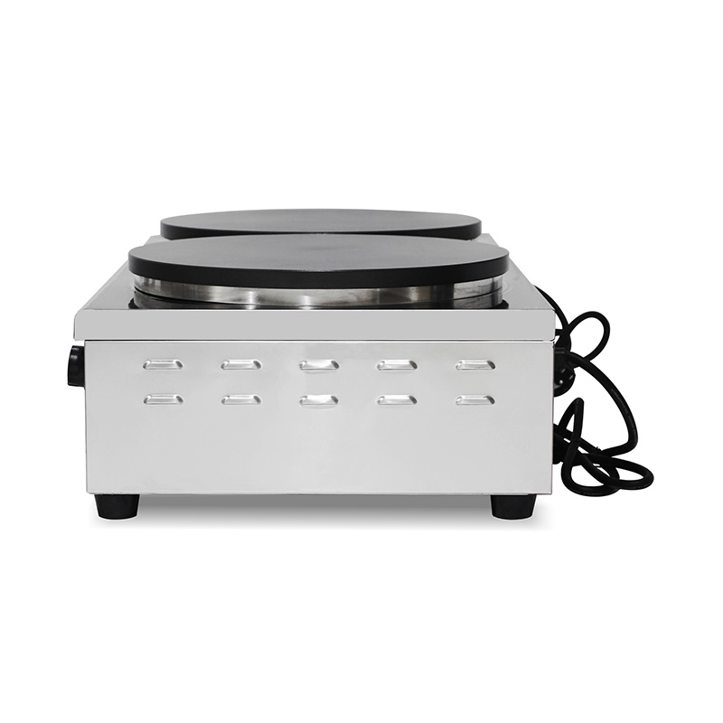 Máquina elétrica de fazer crepe revestida de teflon de aço inoxidável