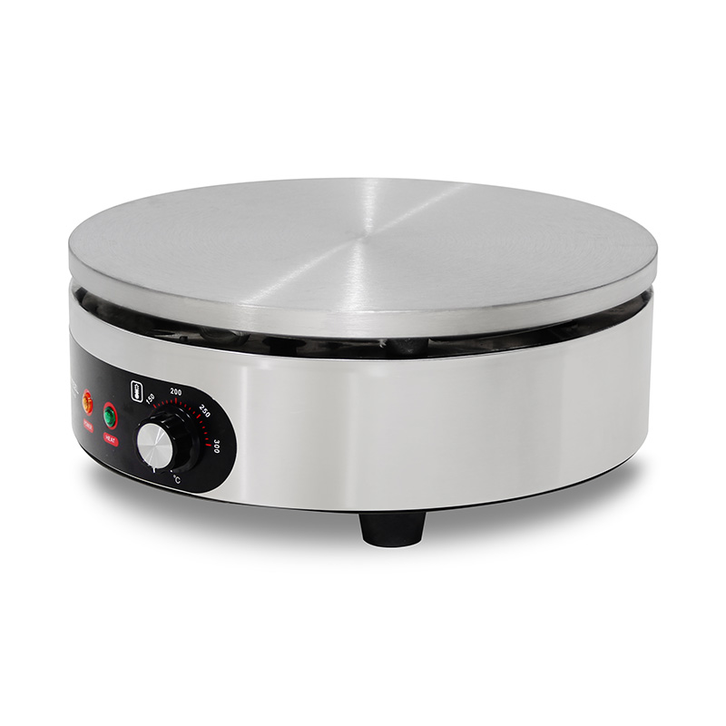 Máquina elétrica de fazer crepe revestida de teflon de aço inoxidável
