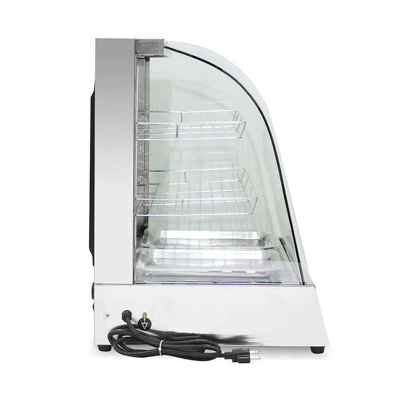 Máquina comercial de aço inoxidável do aquecedor da exposição do alimento do vidro do arco bonde da cozinha