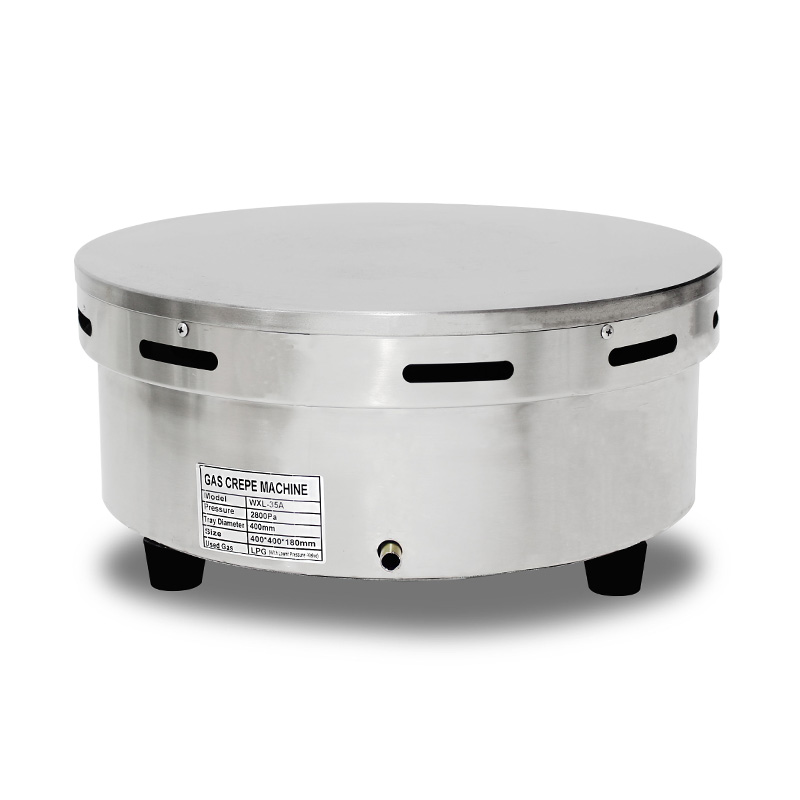 Máquina de fazer crepe de gás natural revestido de teflon de aço inoxidável/GLP