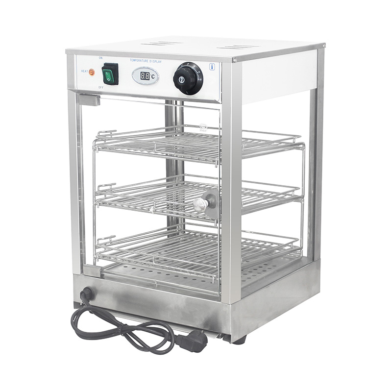 Máquina elétrica de aquecimento de exposição de alimentos para cozinha comercial de aço inoxidável