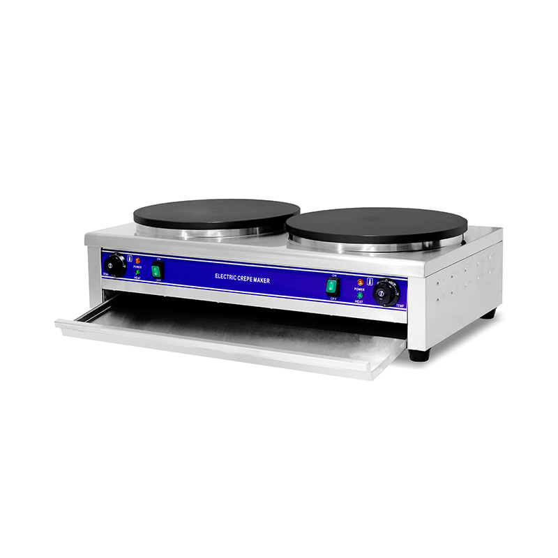 Máquina elétrica de fazer crepe revestida de teflon de aço inoxidável