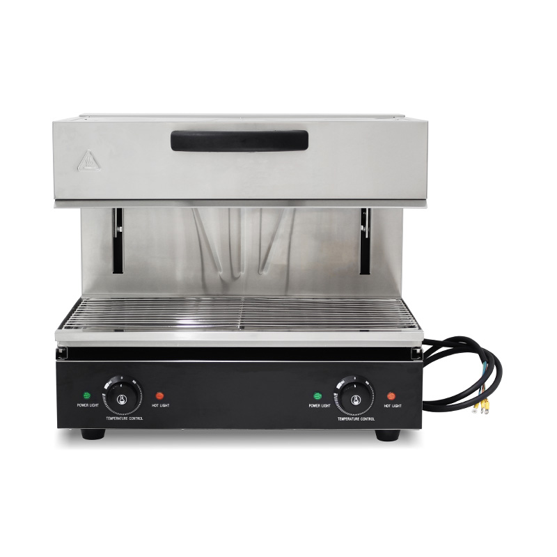 Máquina elétrica de salamandra para cozinha comercial de aço inoxidável