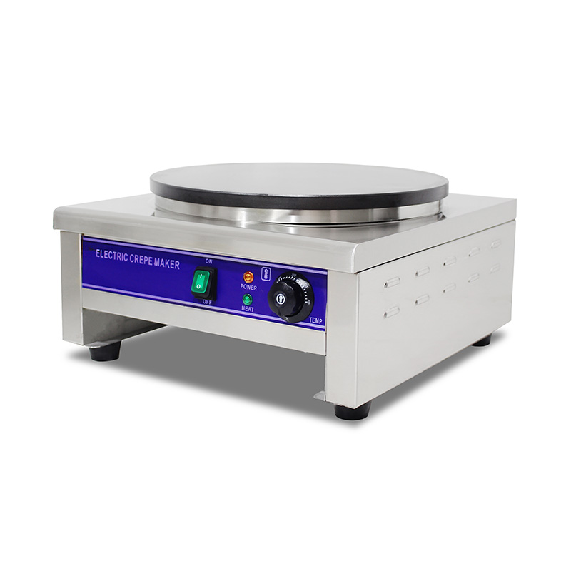 Máquina elétrica de fazer crepe revestida de teflon de aço inoxidável