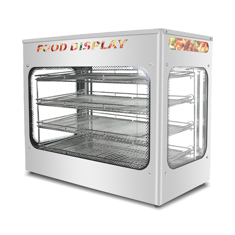 Máquina elétrica de aquecimento de exposição de alimentos para cozinha comercial de aço inoxidável