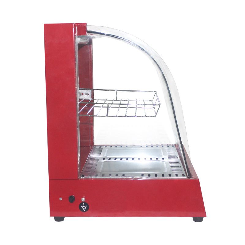 Máquina comercial de aço inoxidável do aquecedor da exposição do alimento do vidro do arco bonde da cozinha