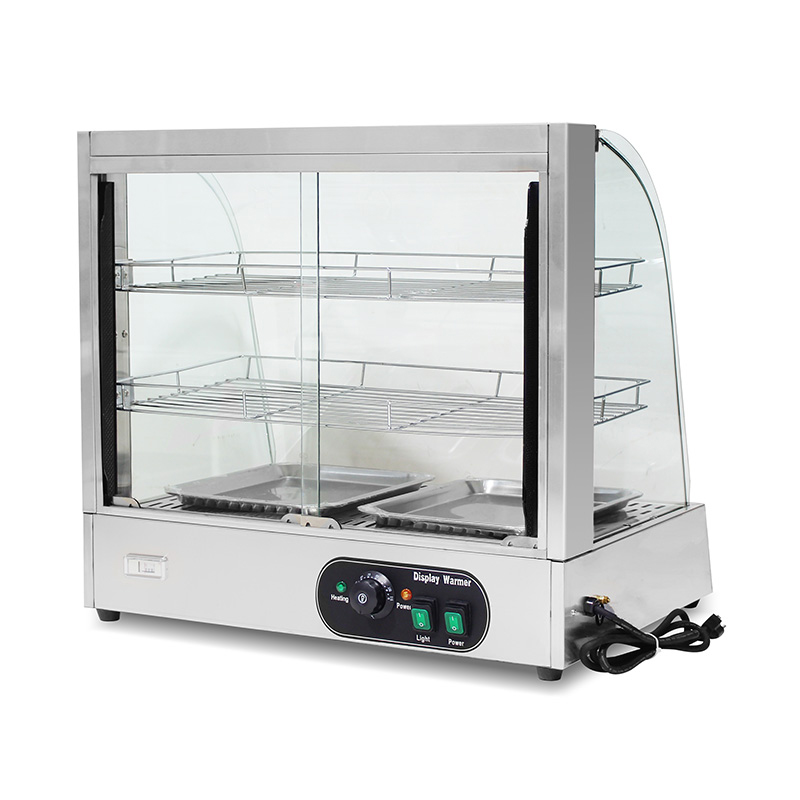 Máquina comercial de aço inoxidável do aquecedor da exposição do alimento do vidro do arco bonde da cozinha