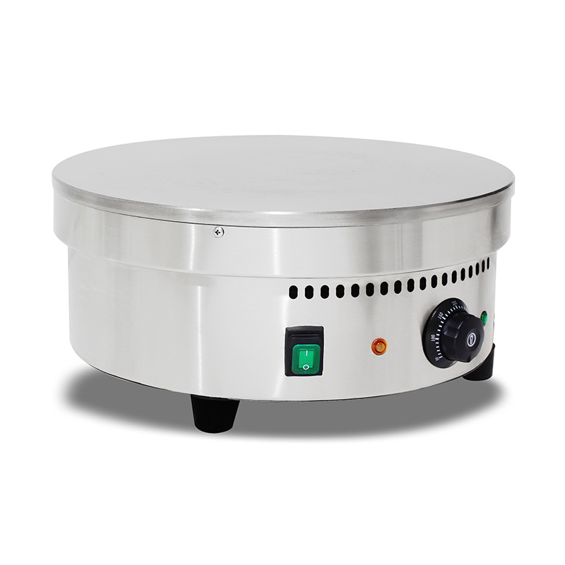 Máquina elétrica de fazer crepe revestida de teflon de aço inoxidável