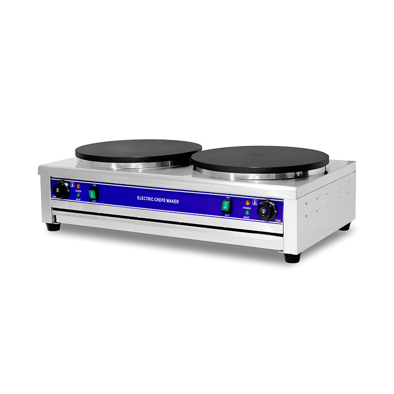Máquina elétrica de fazer crepe revestida de teflon de aço inoxidável