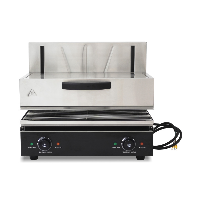 Máquina elétrica de salamandra para cozinha comercial de aço inoxidável