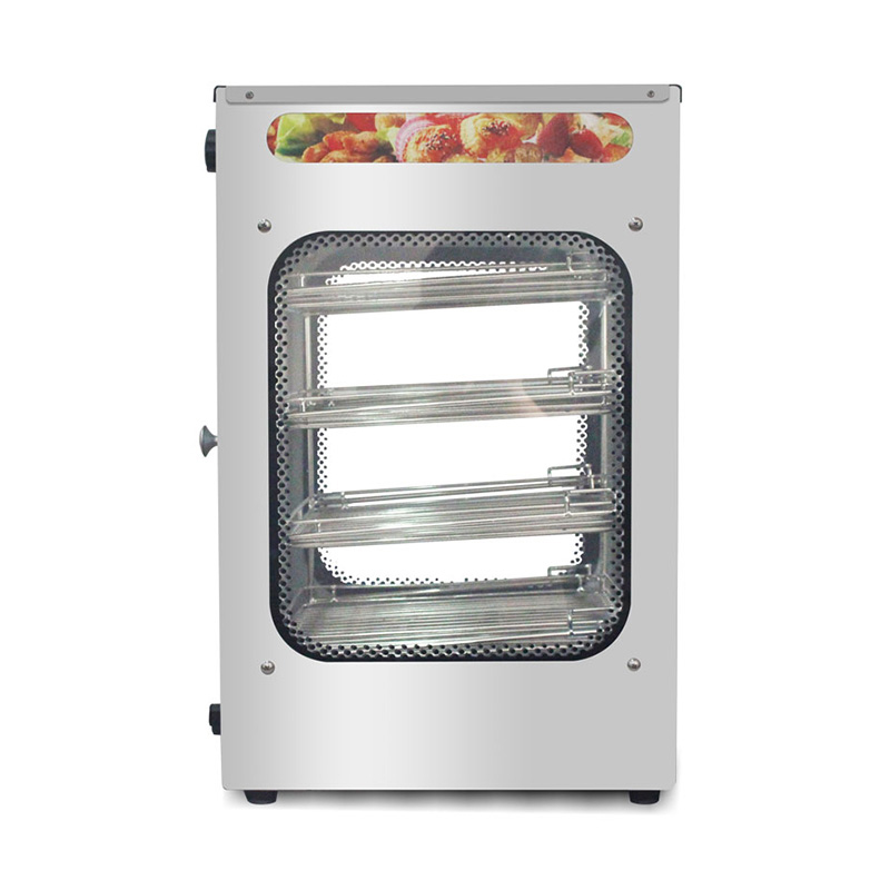 Máquina elétrica de aquecimento de exposição de alimentos para cozinha comercial de aço inoxidável