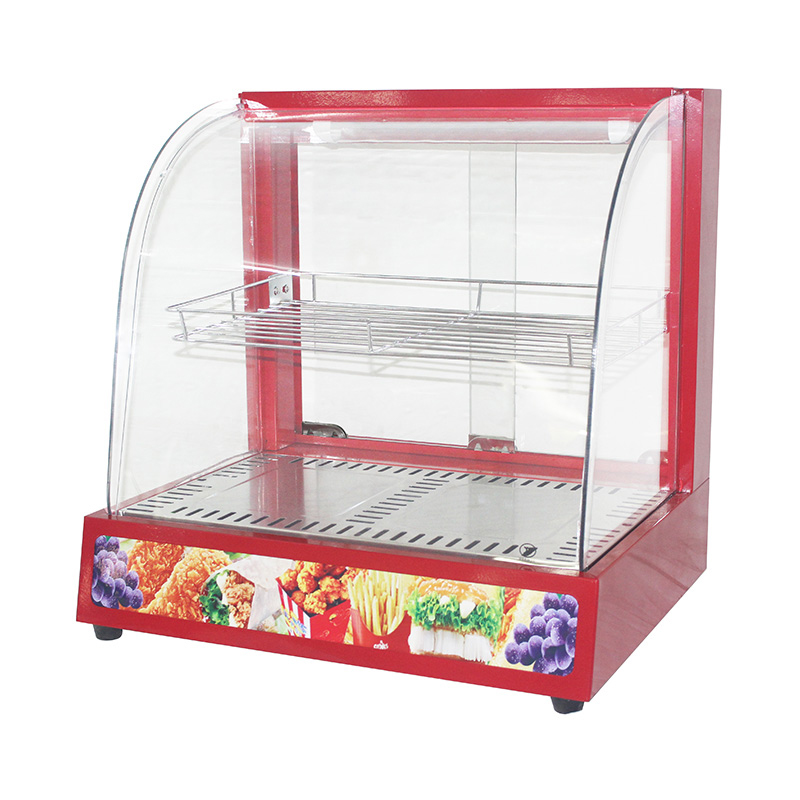 Máquina comercial de aço inoxidável do aquecedor da exposição do alimento do vidro do arco bonde da cozinha