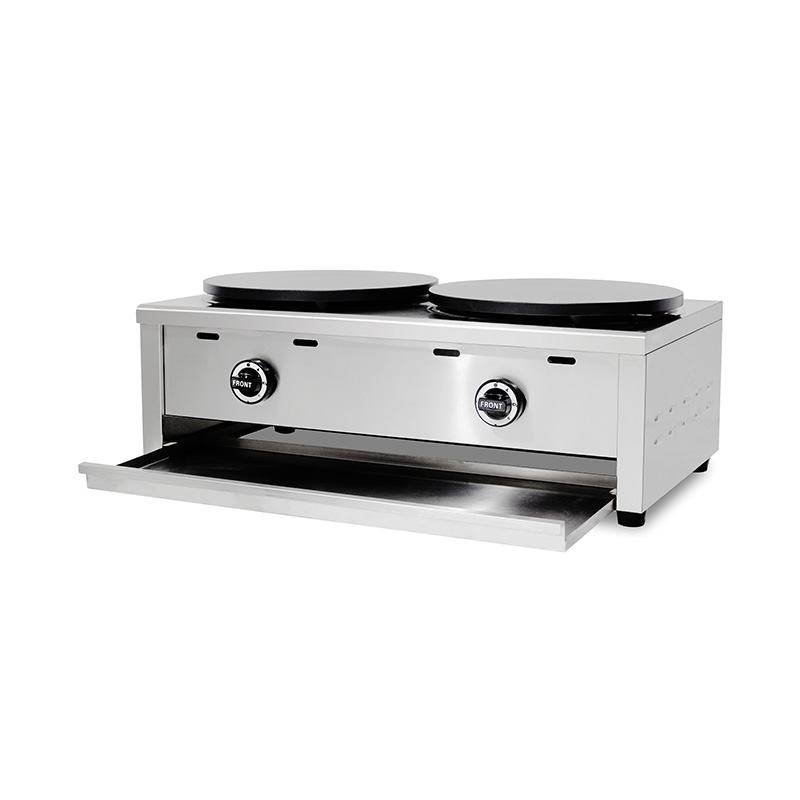 Máquina de fazer crepe de gás natural revestido de teflon de aço inoxidável/GLP