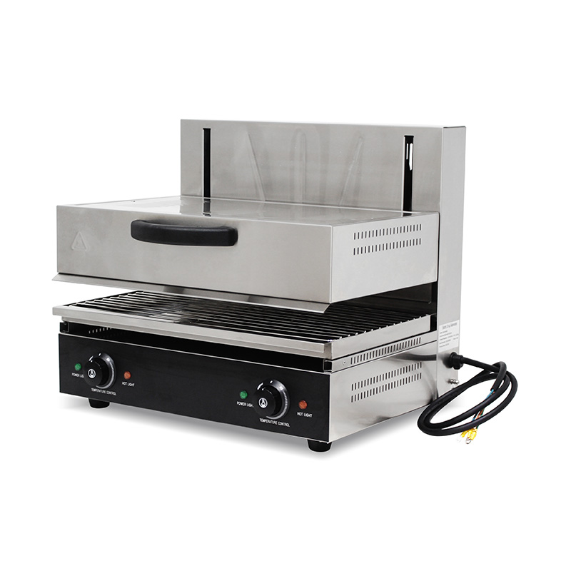 Máquina elétrica de salamandra para cozinha comercial de aço inoxidável