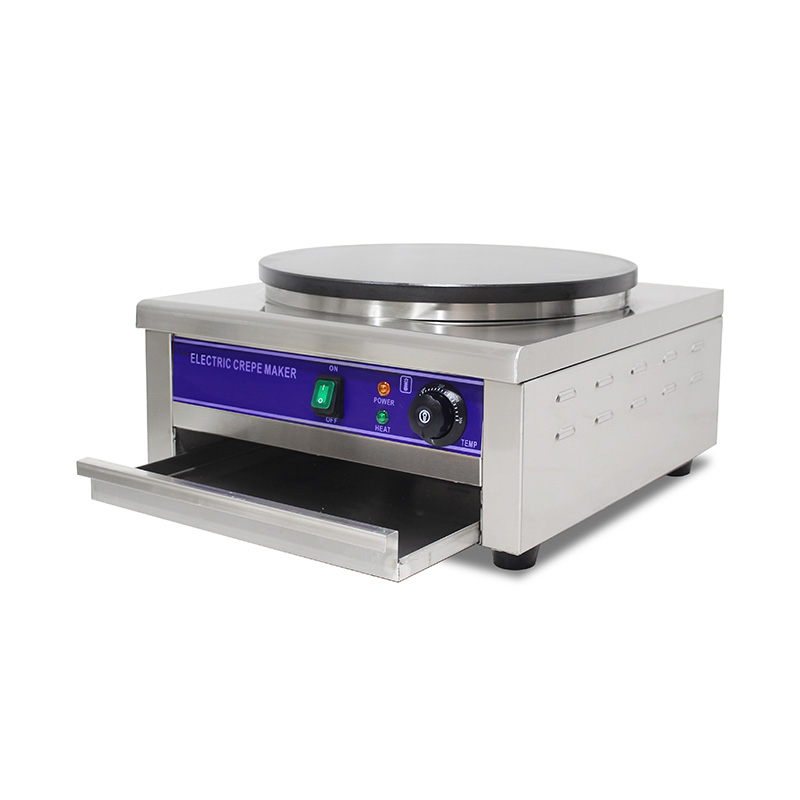 Máquina elétrica de fazer crepe revestida de teflon de aço inoxidável