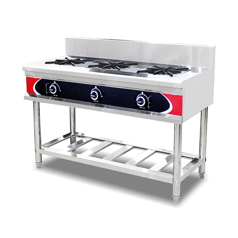 Máquina de fogão a gás natural/GLP para cozinha comercial de aço inoxidável