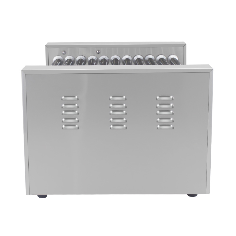 Máquina elétrica para grelhar salsichas em aço inoxidável