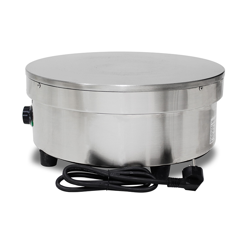 Máquina elétrica de fazer crepe revestida de teflon de aço inoxidável