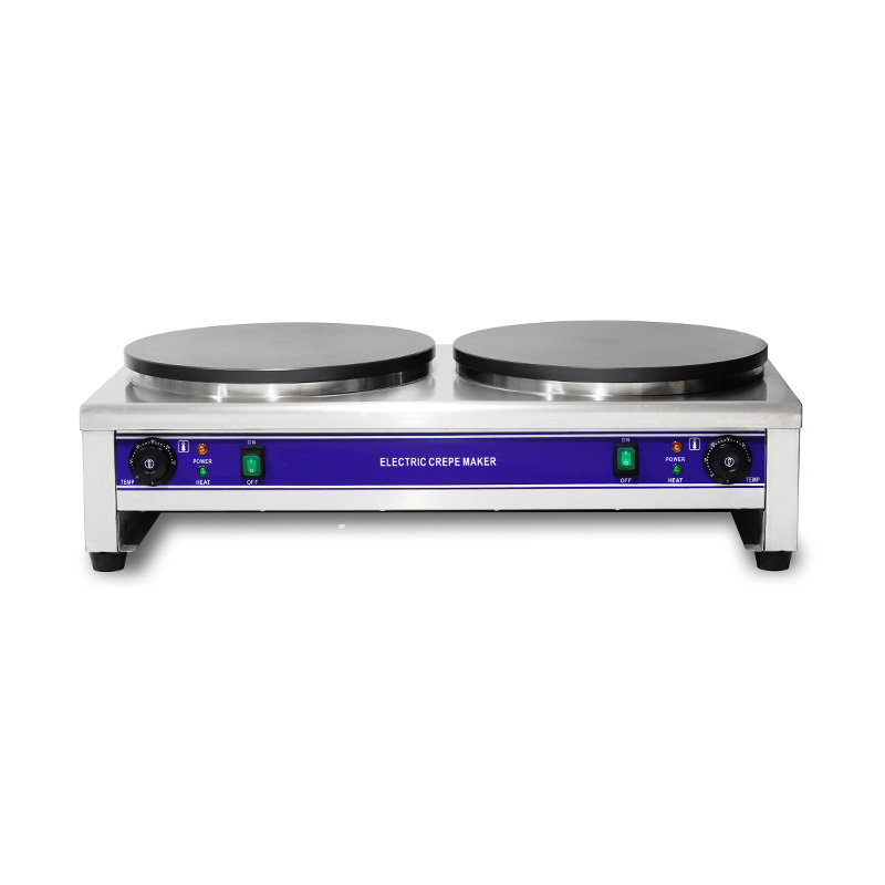 Máquina elétrica de fazer crepe revestida de teflon de aço inoxidável