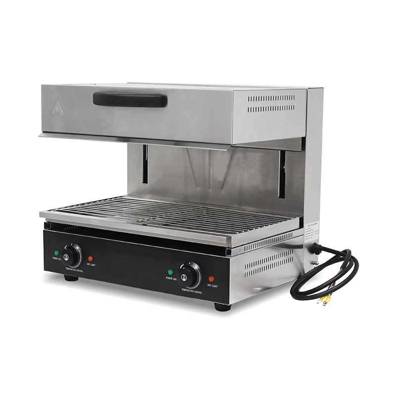 Máquina elétrica de salamandra para cozinha comercial de aço inoxidável