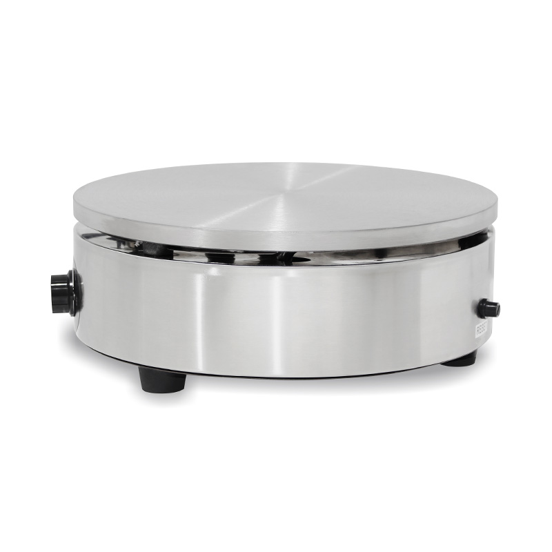 Máquina elétrica de fazer crepe revestida de teflon de aço inoxidável