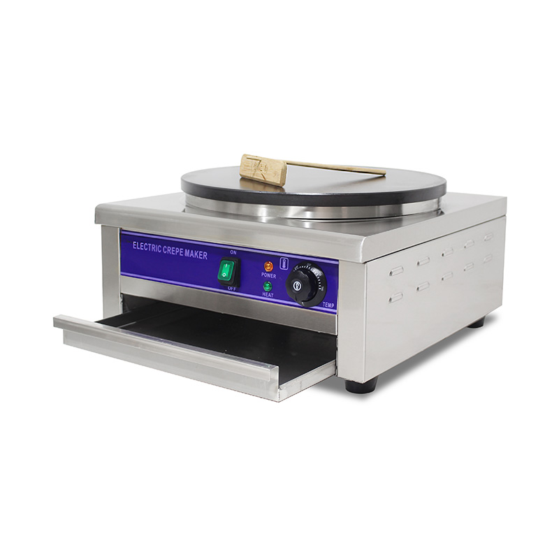 Máquina elétrica de fazer crepe revestida de teflon de aço inoxidável