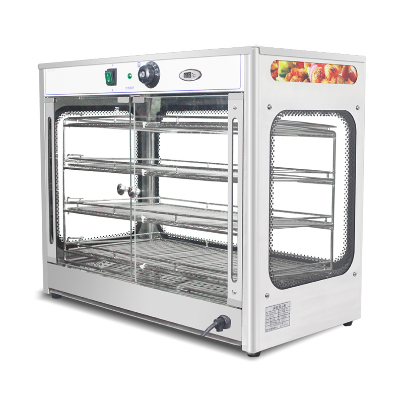 Máquina elétrica de aquecimento de exposição de alimentos para cozinha comercial de aço inoxidável