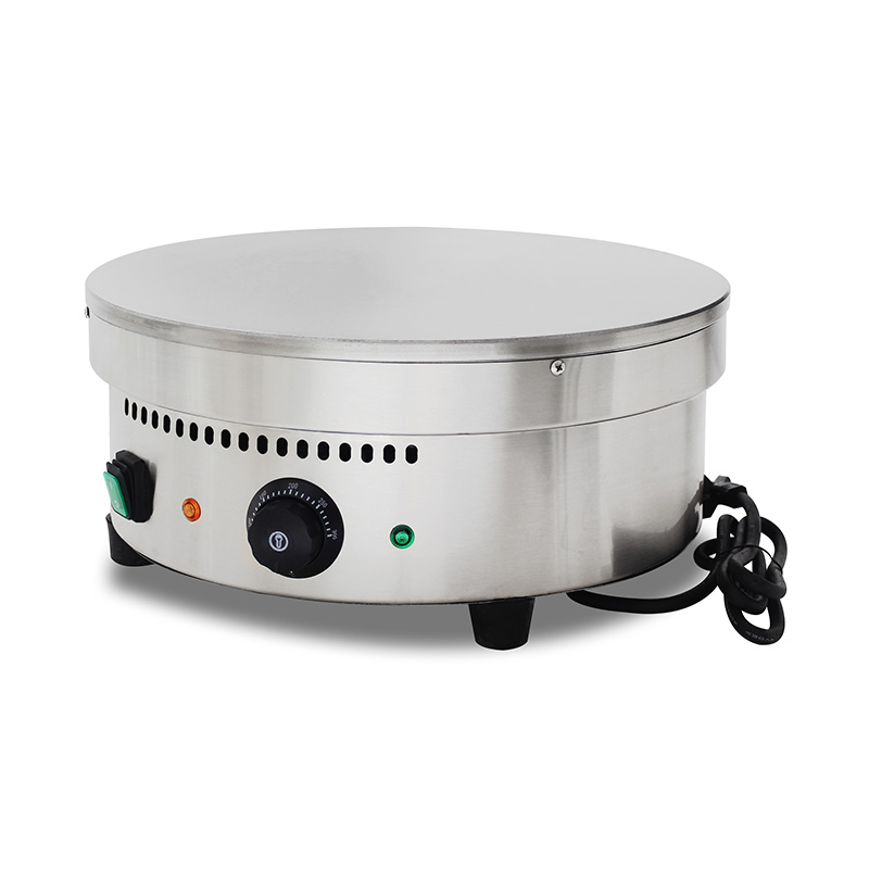 Máquina elétrica de fazer crepe revestida de teflon de aço inoxidável