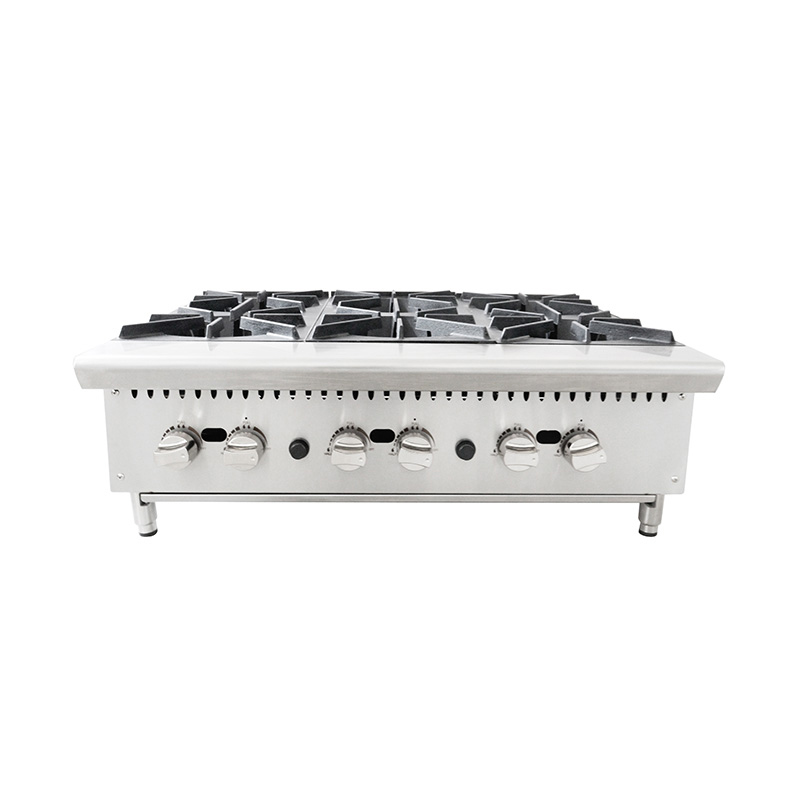 Máquina de fogão de mesa a gás natural/GLP para cozinha comercial de aço inoxidável