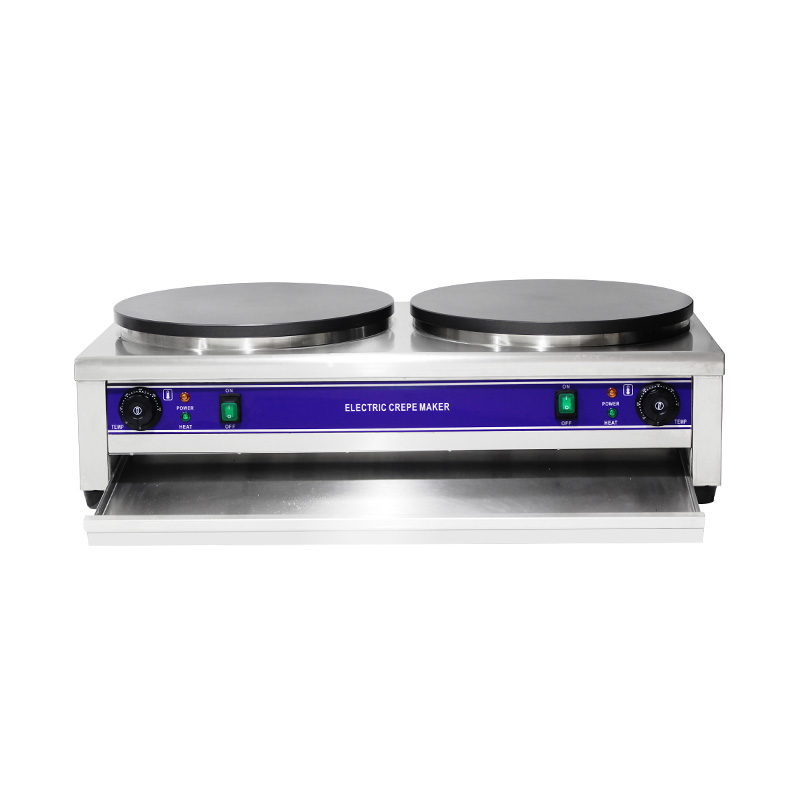 Máquina elétrica de fazer crepe revestida de teflon de aço inoxidável
