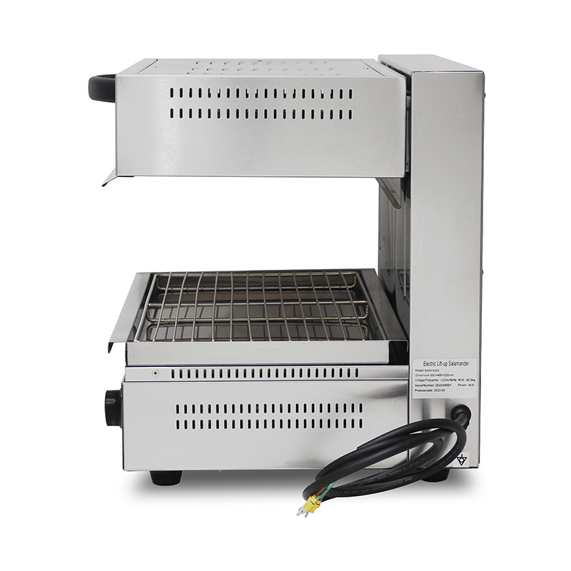 Máquina elétrica de salamandra para cozinha comercial de aço inoxidável
