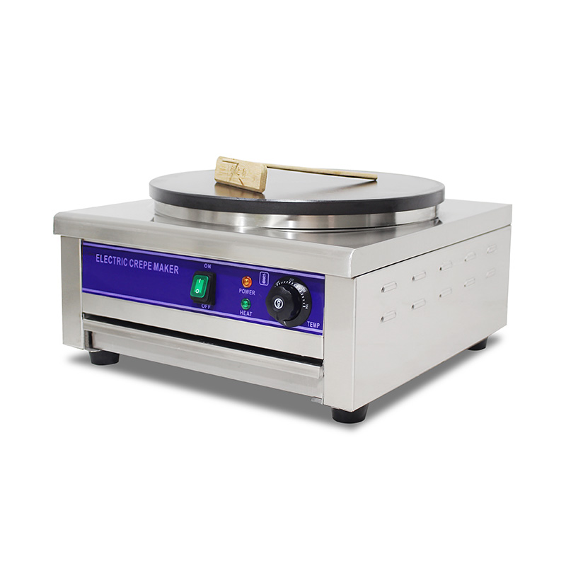 Máquina elétrica de fazer crepe revestida de teflon de aço inoxidável