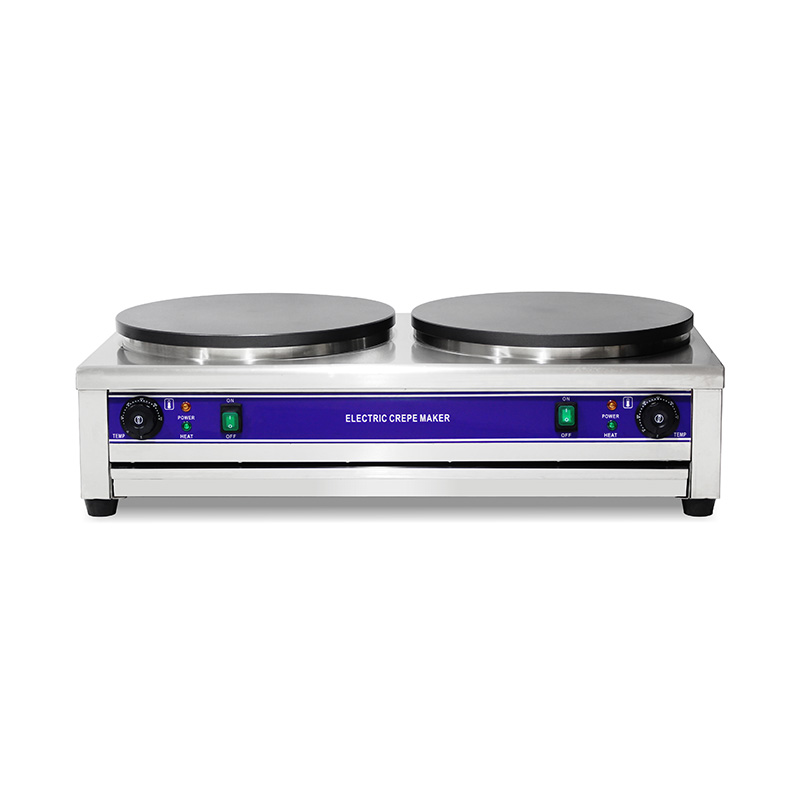 Máquina elétrica de fazer crepe revestida de teflon de aço inoxidável