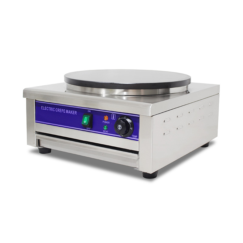 Máquina elétrica de fazer crepe revestida de teflon de aço inoxidável