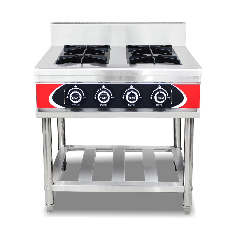 Máquina de fogão a gás natural/GLP para cozinha comercial de aço inoxidável