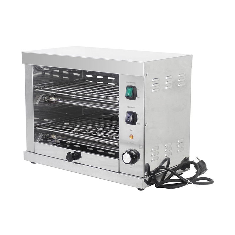 Máquina elétrica de salamandra para cozinha comercial de aço inoxidável