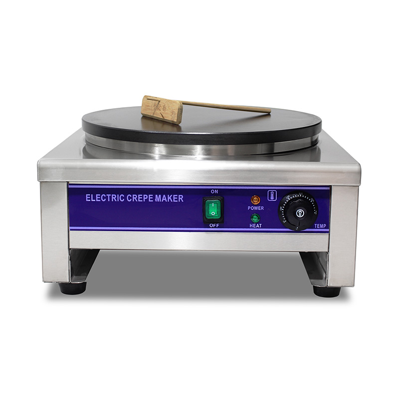 Máquina elétrica de fazer crepe revestida de teflon de aço inoxidável