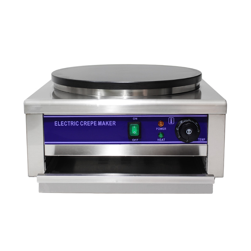 Máquina elétrica de fazer crepe revestida de teflon de aço inoxidável