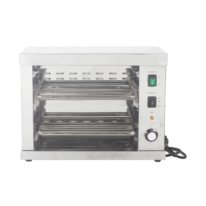 Máquina elétrica de salamandra para cozinha comercial de aço inoxidável
