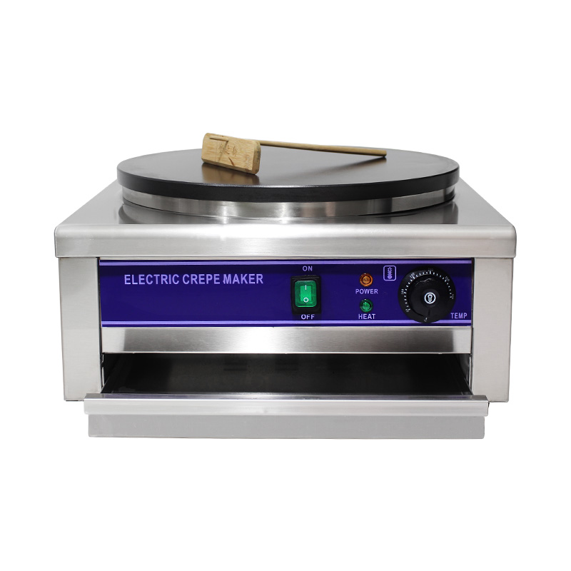 Máquina elétrica de fazer crepe revestida de teflon de aço inoxidável