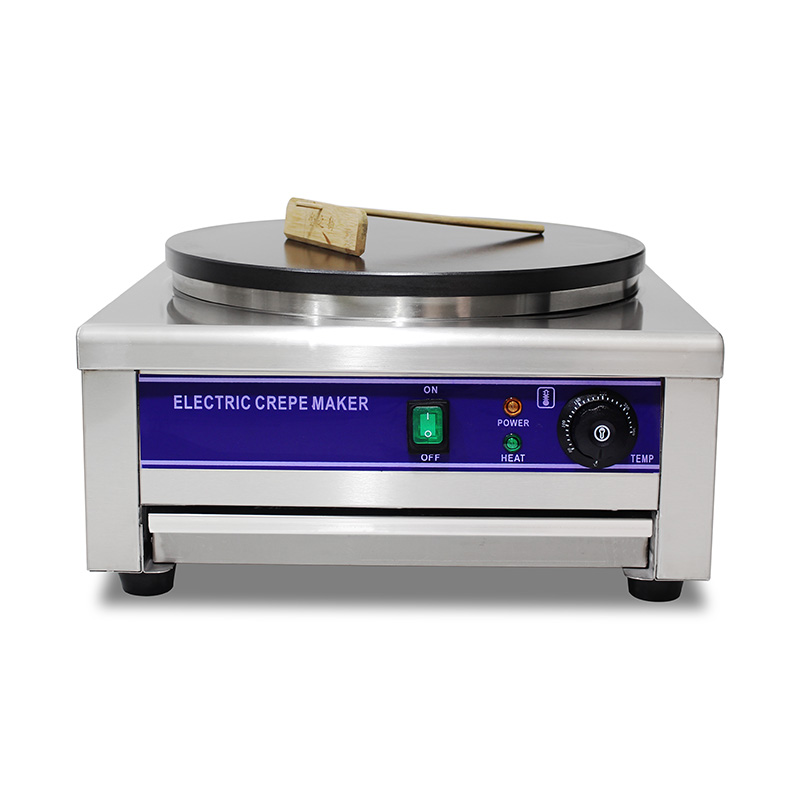 Máquina elétrica de fazer crepe revestida de teflon de aço inoxidável