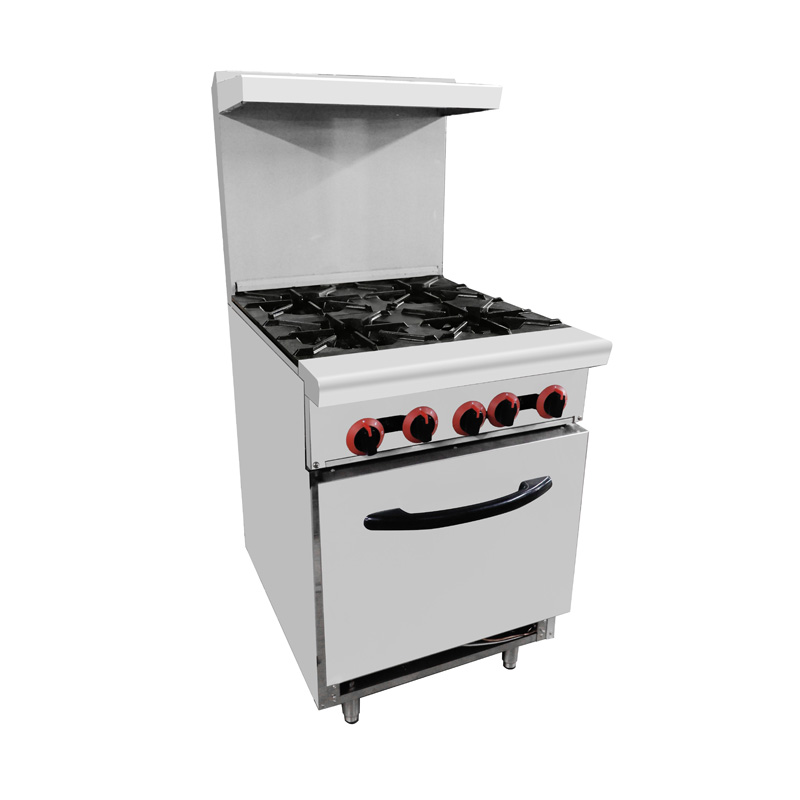 Fogão de cozinha de aço inoxidável estilo americano a gás natural/GLP com forno