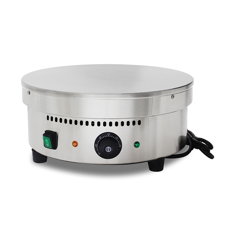 Máquina elétrica de fazer crepe revestida com teflon: cozimento antiaderente para cozinhas profissionais
