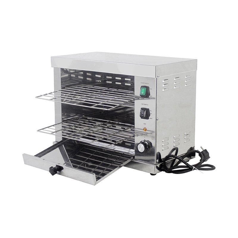 Fabricante de máquina de salamandra elétrica para cozinha comercial de aço inoxidável: o calor suspenso que finaliza a placa